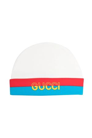 Berretto in cotone bianco GUCCI KIDS | 7278873K1079069